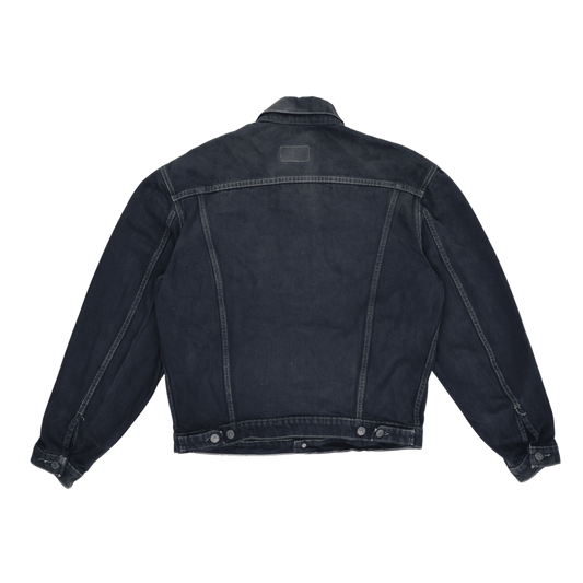 Levi's Vintage Black Denim Trucker Jacket Size Small 100 Percent Cotton