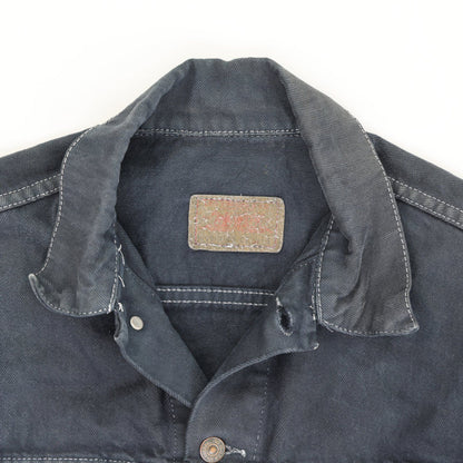 Levi's Vintage Black Denim Trucker Jacket Size Small 100 Percent Cotton