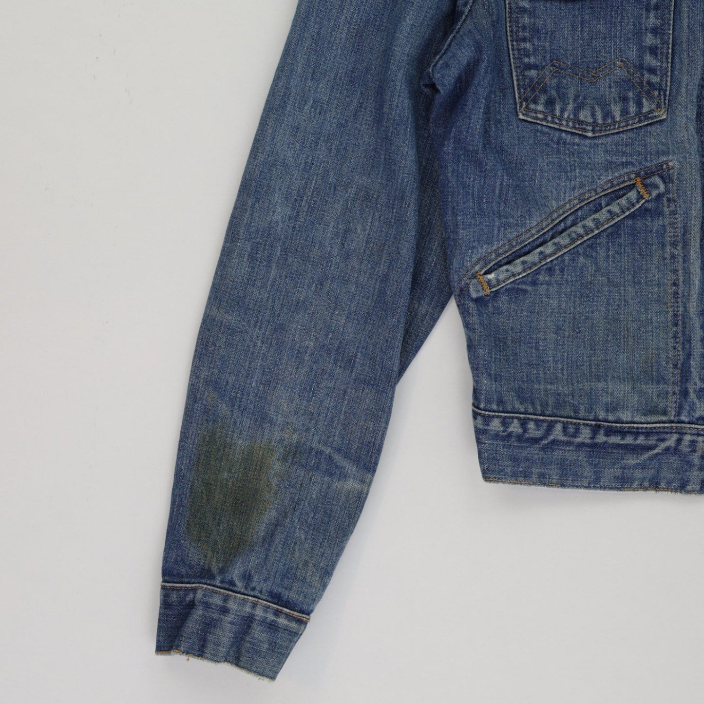 Maverick Vintage Blue Denim Jacket Medium Cotton Denim Collared