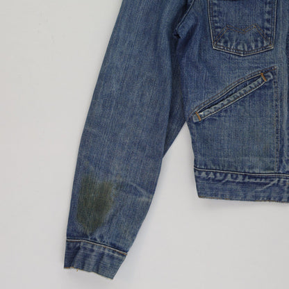 Maverick Vintage Blue Denim Jacket Medium Cotton Denim Collared