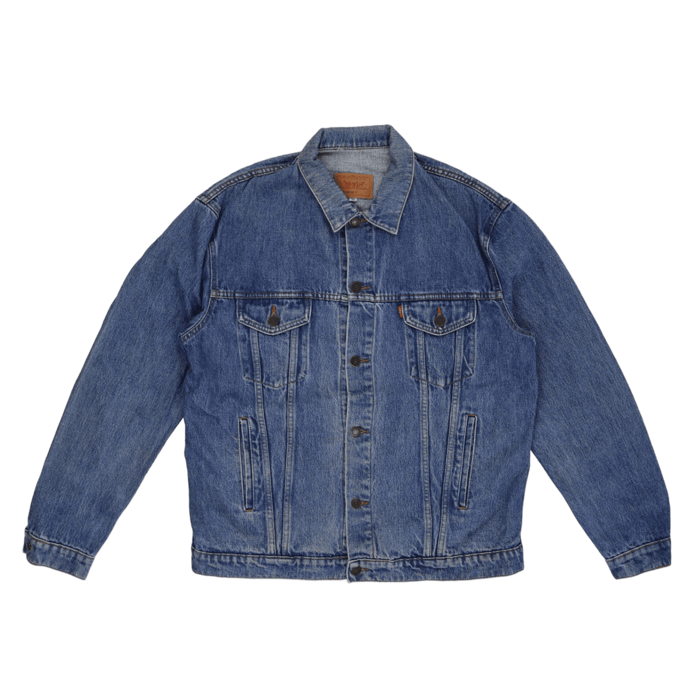 Levi's Vintage Blue Denim Trucker Jacket Size 38 Medium Cotton
