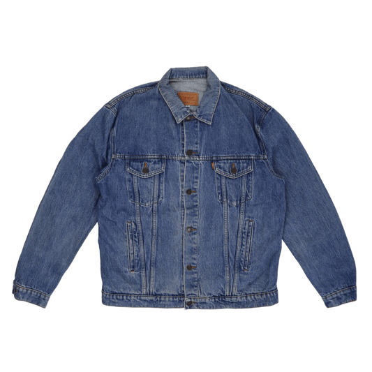 Levi's Vintage Blue Denim Trucker Jacket Size 38 Medium Cotton