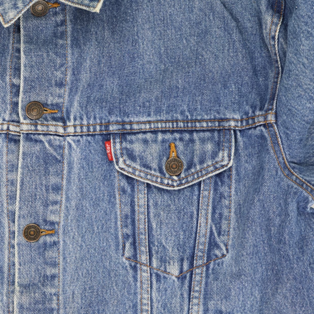 Levi's Vintage Blue Denim Trucker Jacket Size 38 Medium Cotton