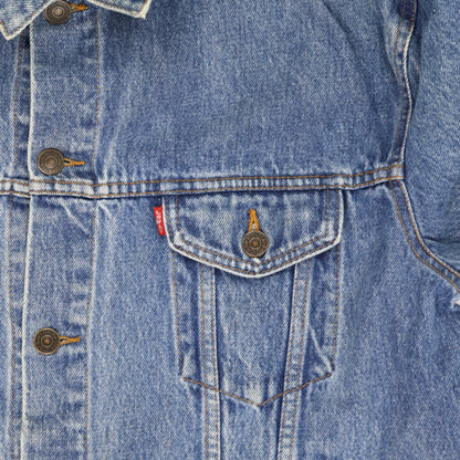 Levi's Vintage Blue Denim Trucker Jacket Size 38 Medium Cotton
