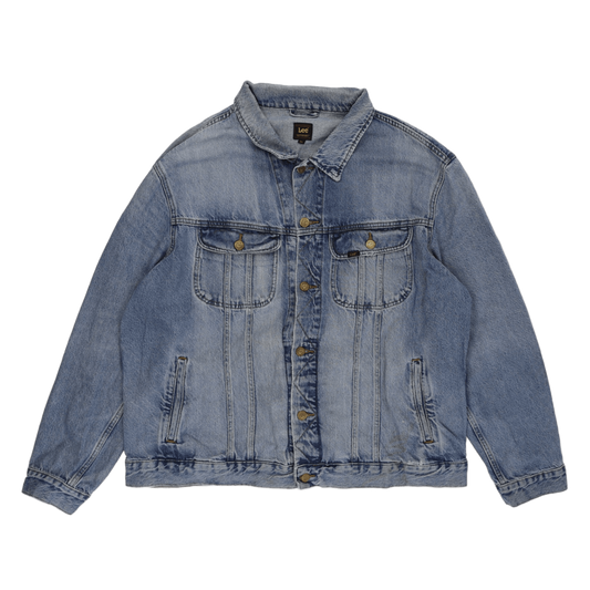 Lee Vintage Denim Jacket Light Blue Size SXL 100 Percent Cotton Mens
