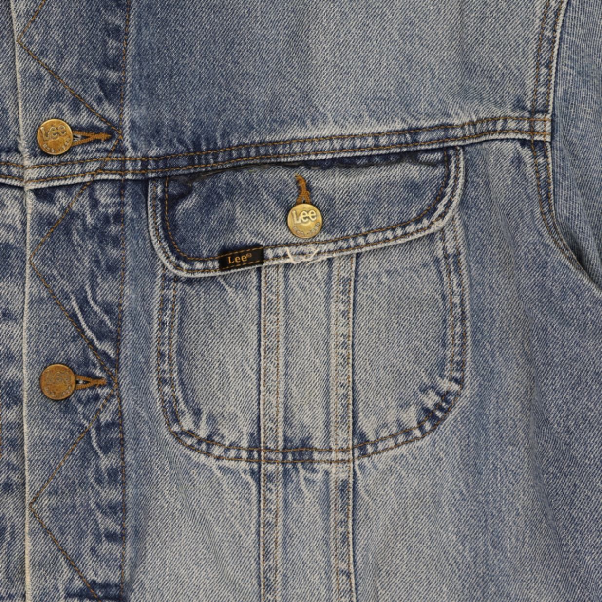Lee Vintage Denim Jacket Light Blue Size SXL 100 Percent Cotton Mens