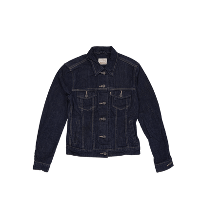 Levi's Vintage Blue Denim Trucker Jacket Size L 100% Cotton Collared