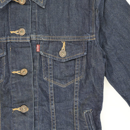 Levi's Vintage Blue Denim Trucker Jacket Size L 100% Cotton Collared