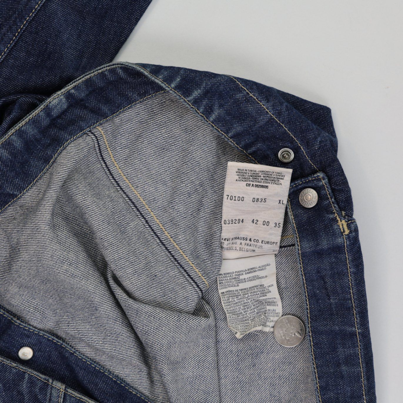 Levi's Engineered Jeans Vintage Denim Jacket Blue XL Cotton Denim
