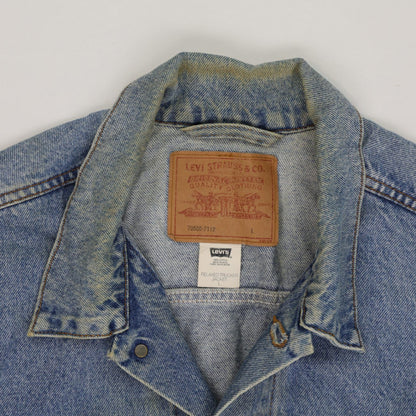 Levi Strauss & Co. Vintage Blue Denim Trucker Jacket Size L Collared Men's Clothing