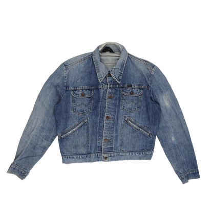 Wrangler Vintage Blue Denim Trucker Jacket Large Cotton