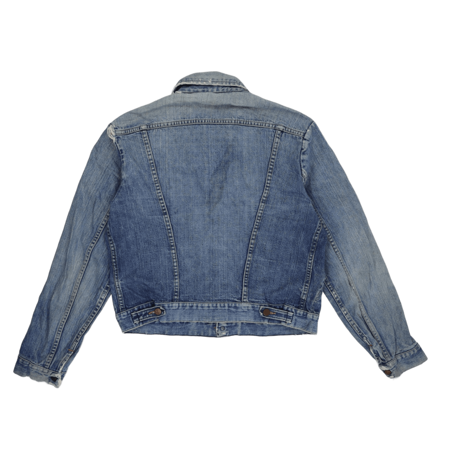 Wrangler Vintage Blue Denim Trucker Jacket Large Cotton
