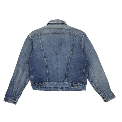 Wrangler Vintage Blue Denim Trucker Jacket Large Cotton