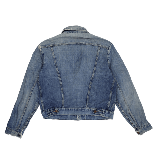 Wrangler Vintage Blue Denim Trucker Jacket Large Cotton
