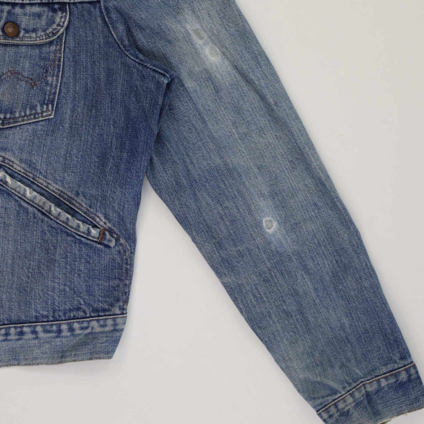 Wrangler Vintage Blue Denim Trucker Jacket Large Cotton