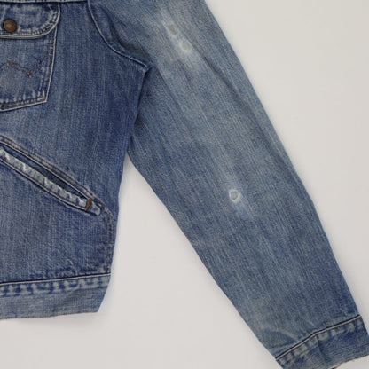 Wrangler Vintage Blue Denim Trucker Jacket Large Cotton