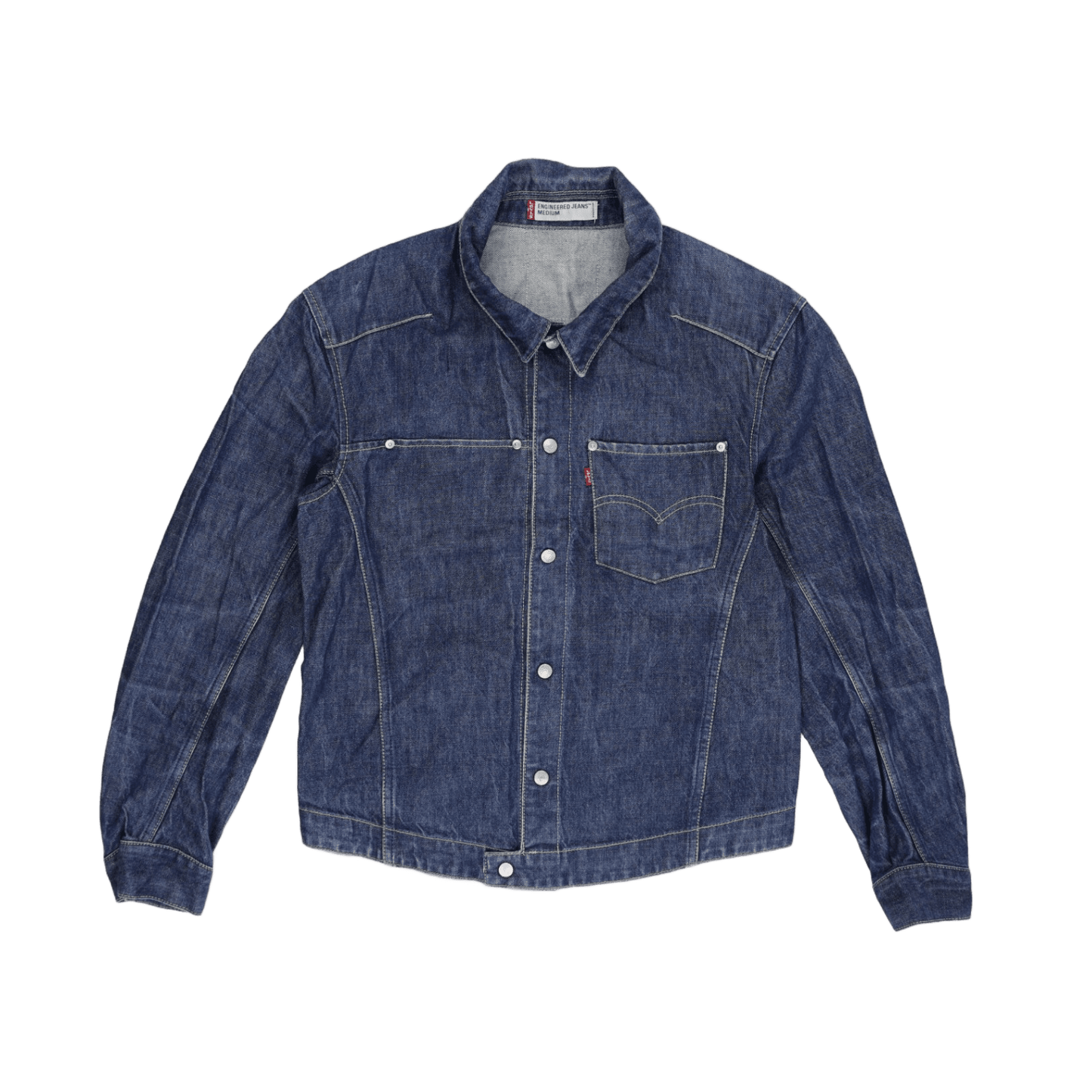 Levi's Engineered Jeans Blue Denim Trucker Jacket Men Medium