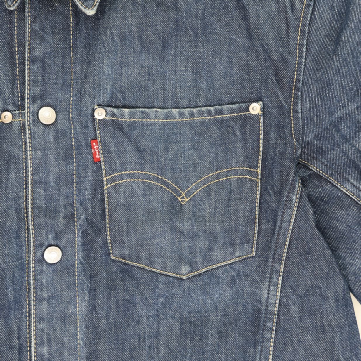 Levi's Engineered Jeans Blue Denim Trucker Jacket Men Medium