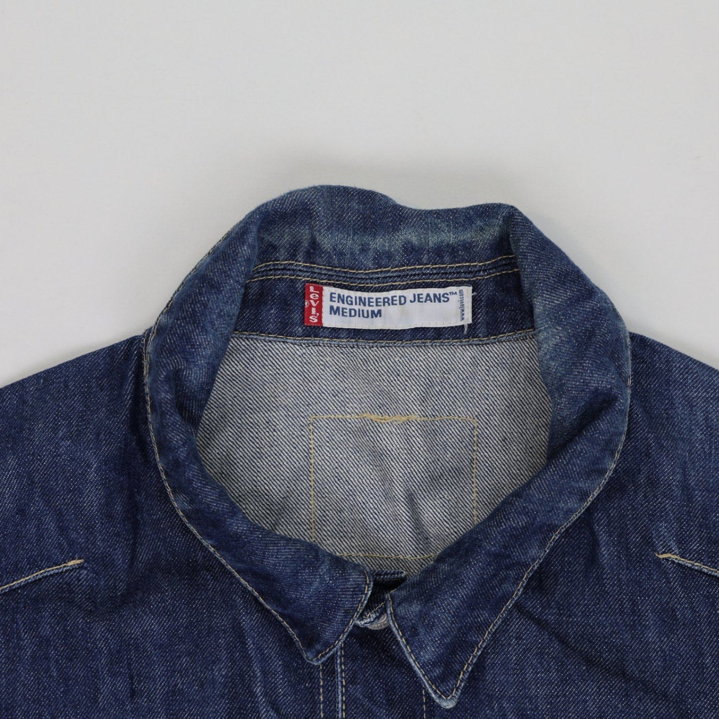 Levi's Engineered Jeans Blue Denim Trucker Jacket Men Medium