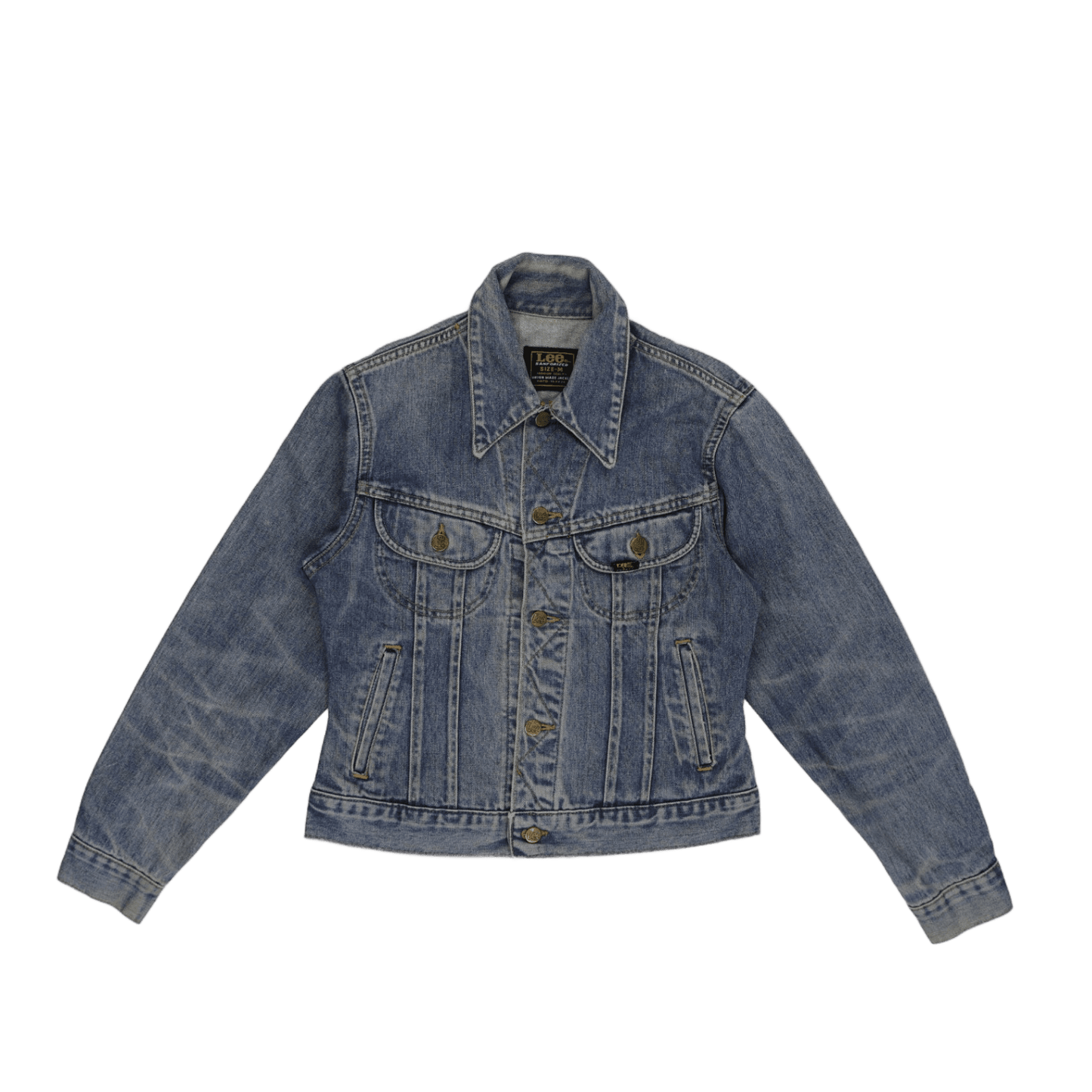 Lee Vintage Denim Trucker Jacket Medium Blue Size M 100 Percent Cotton