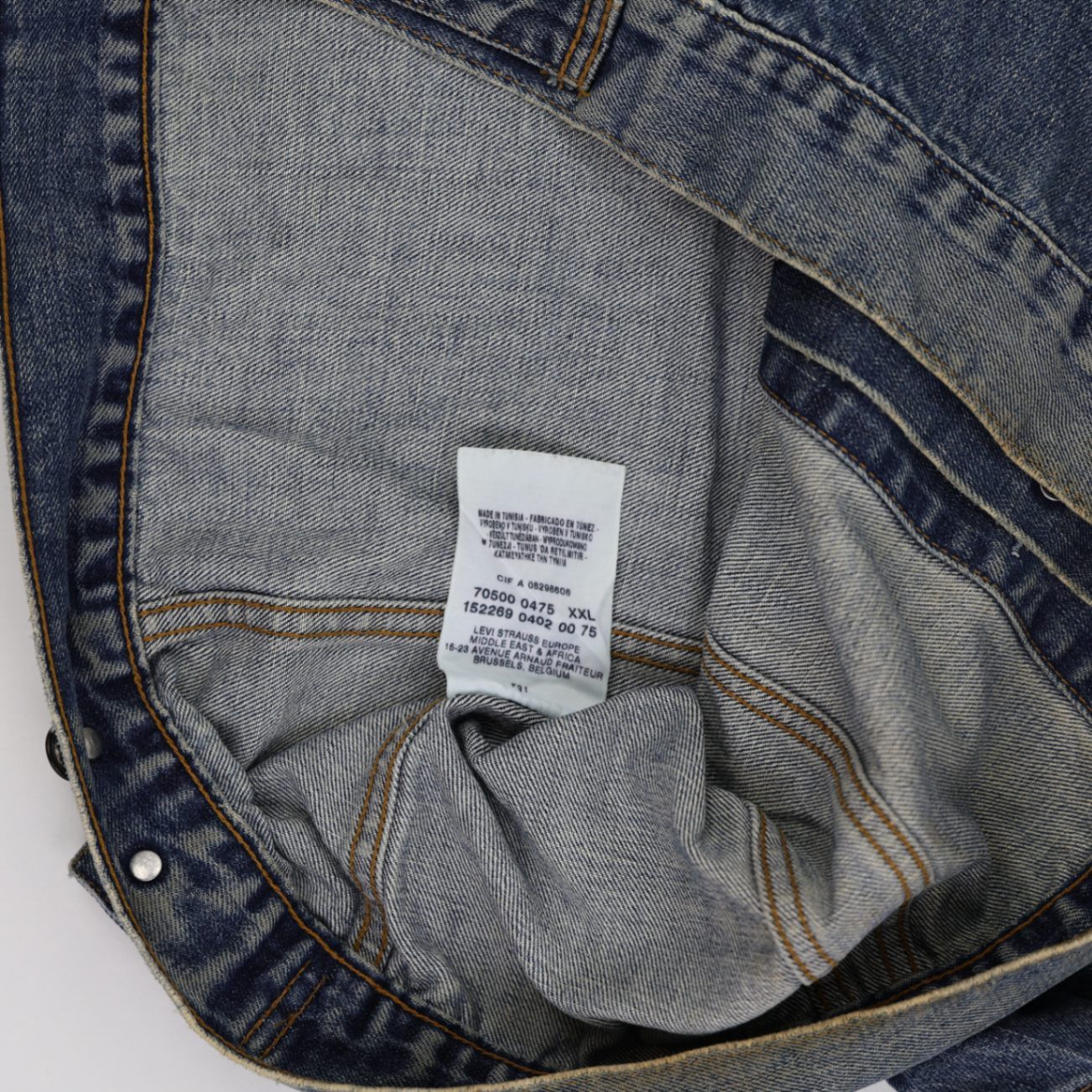 Levi's Vintage 70500 04 Denim Trucker Jacket Blue XX-Large Cotton