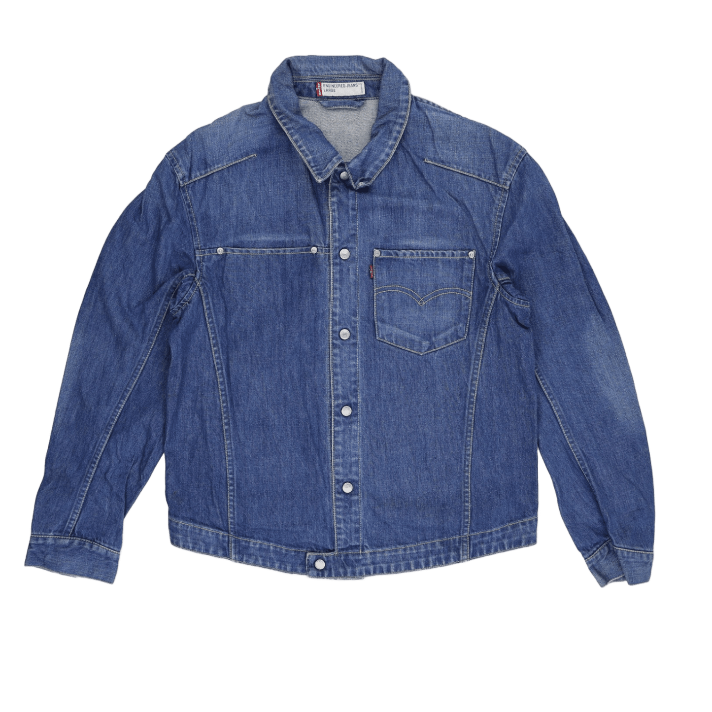 Levi's Engineered Jeans Denim Trucker Jacket Blue Large Cotton Vintage