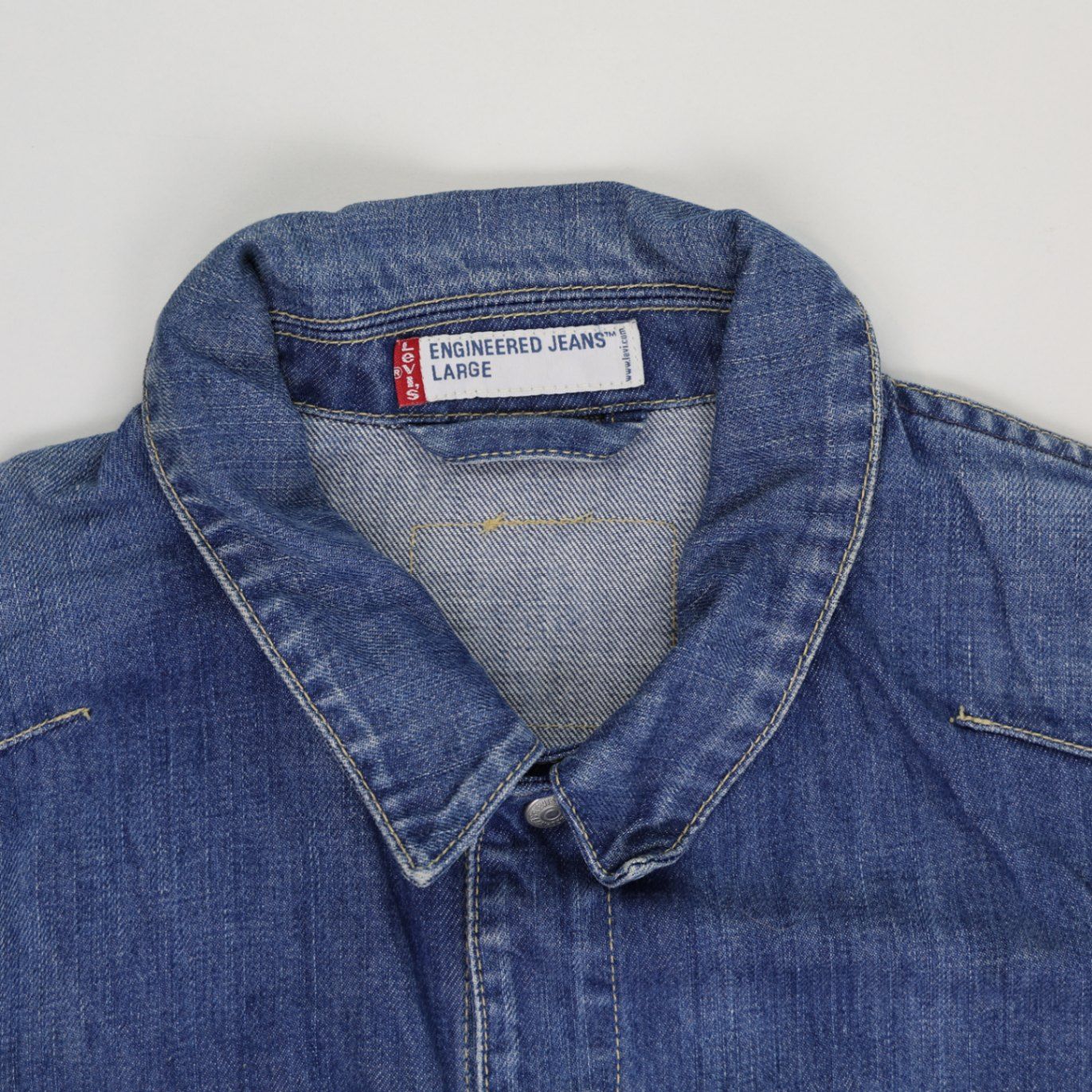 Levi's Engineered Jeans Denim Trucker Jacket Blue Large Cotton Vintage