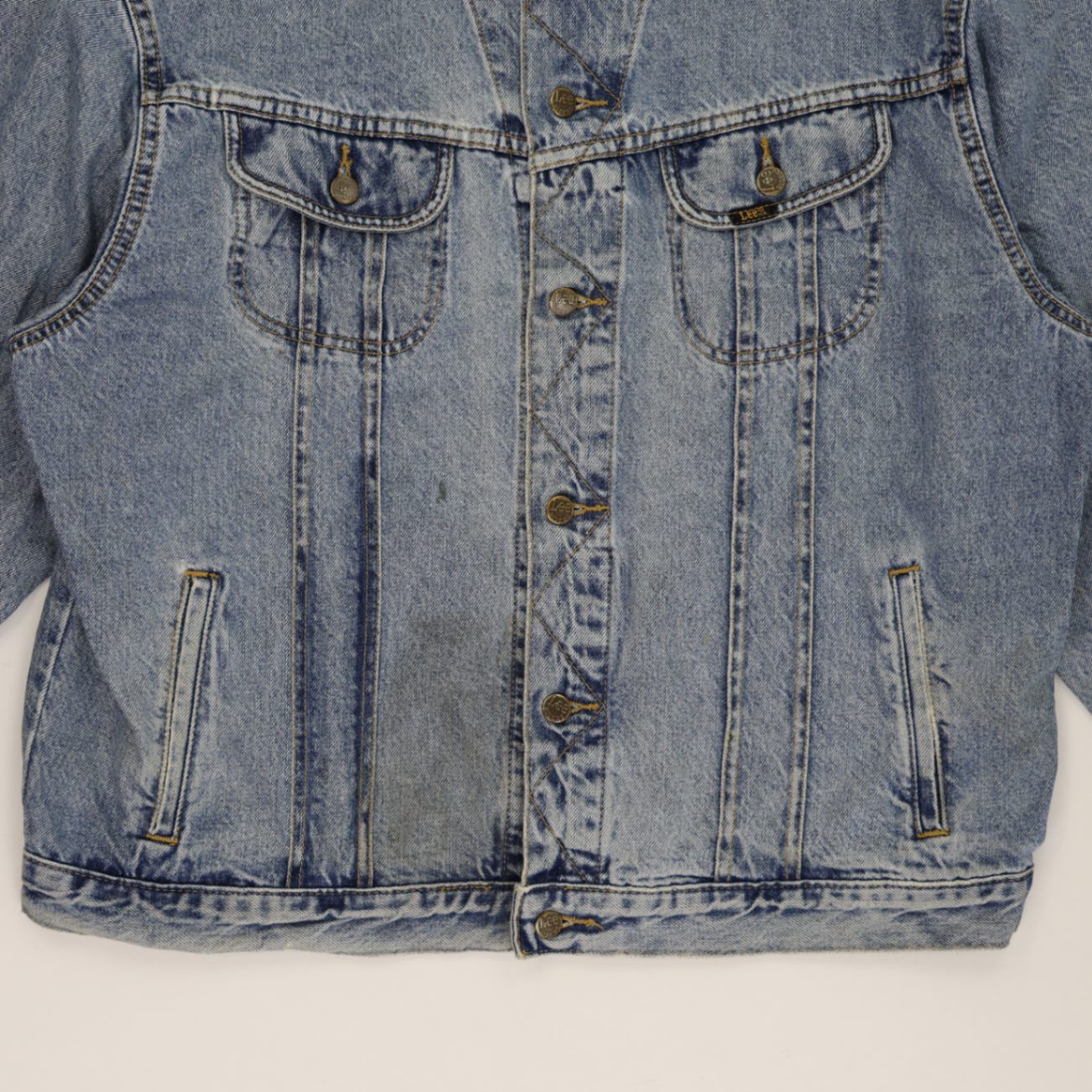 Lee Vintage Denim Jacket Light Blue XXL 100 Percent Cotton Unisex