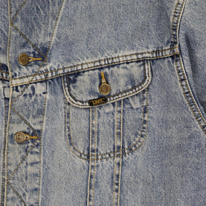 Lee Vintage Denim Jacket Light Blue XXL 100 Percent Cotton Unisex