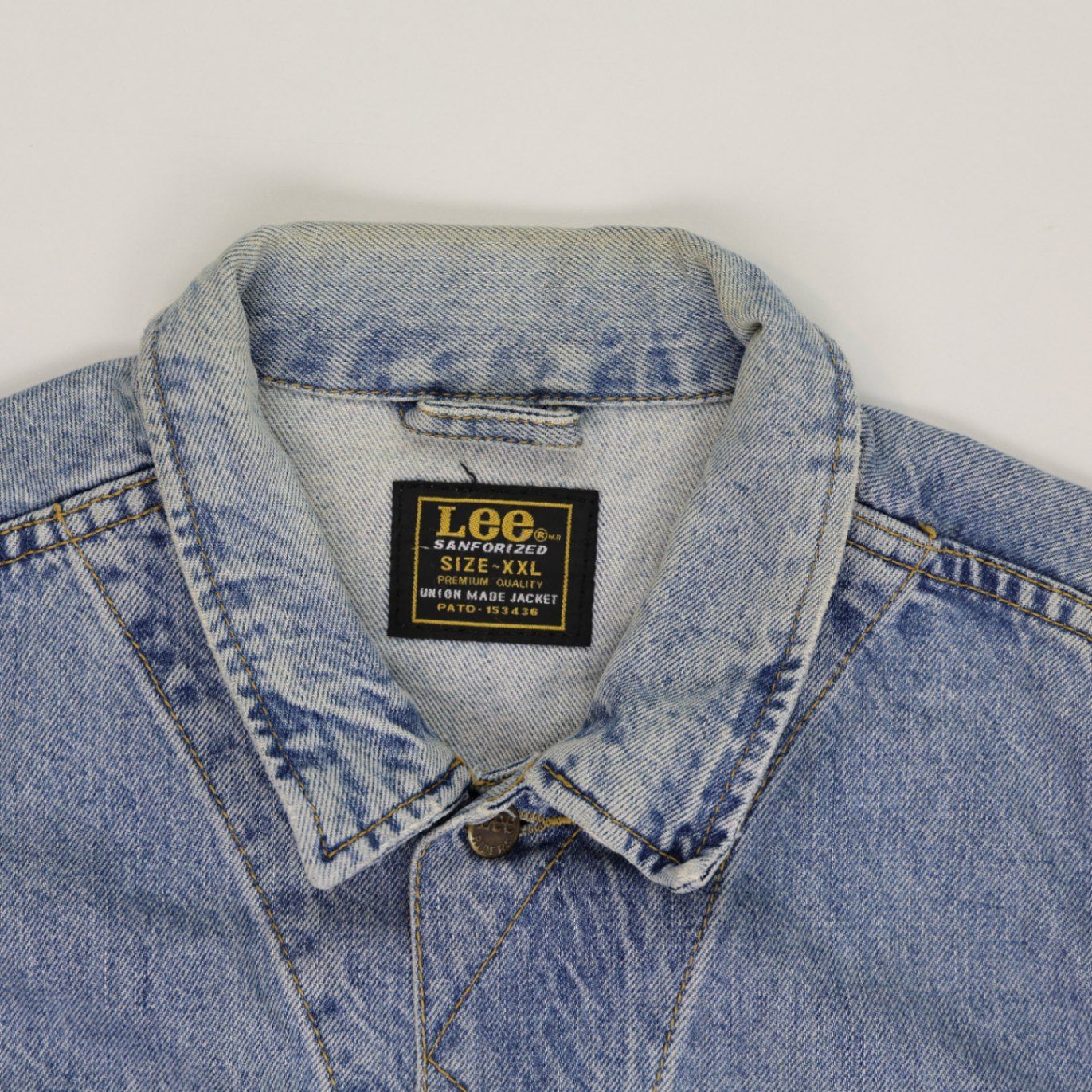 Lee Vintage Denim Jacket Light Blue XXL 100 Percent Cotton Unisex