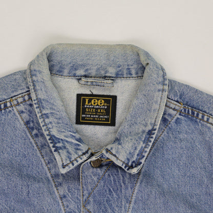 Lee Vintage Denim Jacket Light Blue XXL 100 Percent Cotton Unisex
