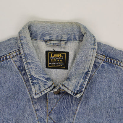 Lee Vintage Denim Jacket Light Blue XXL 100 Percent Cotton Unisex