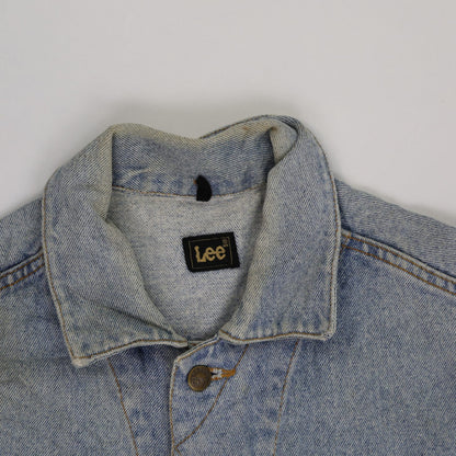 Lee Vintage Blue Denim Jacket Men Large Cotton Denim Collared