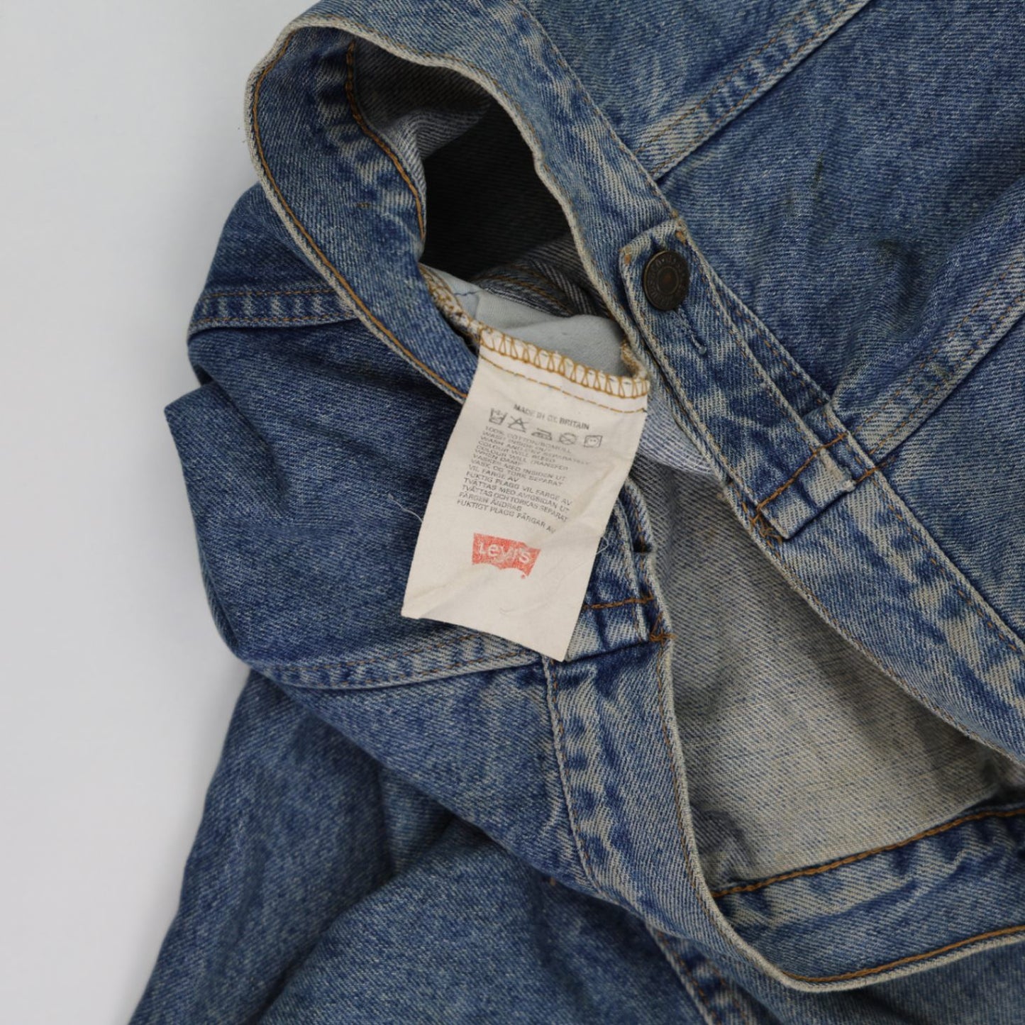 Levi's Vintage Denim Trucker Jacket Blue Size L 100% Cotton
