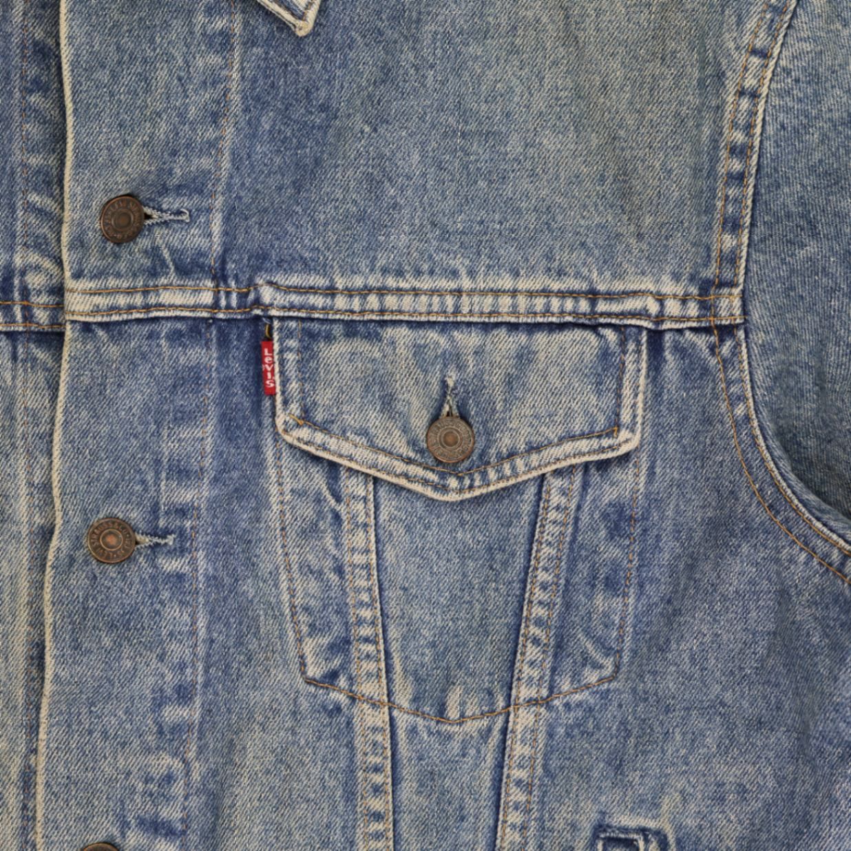 Levi's Vintage Denim Trucker Jacket Blue Size L 100% Cotton