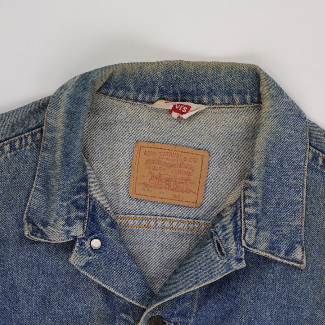 Levi's Vintage Denim Trucker Jacket Blue Size L 100% Cotton