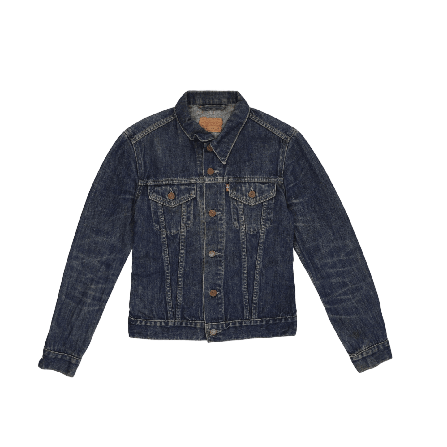 Levi's 70590 Vintage Blue Denim Jacket Small Cotton Denim Collared