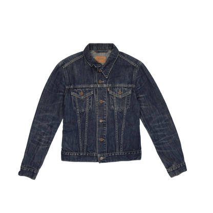 Levi's 70590 Vintage Blue Denim Jacket Small Cotton Denim Collared