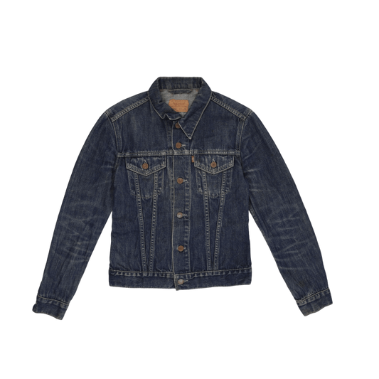 Levi's 70590 Vintage Blue Denim Jacket Small Cotton Denim Collared
