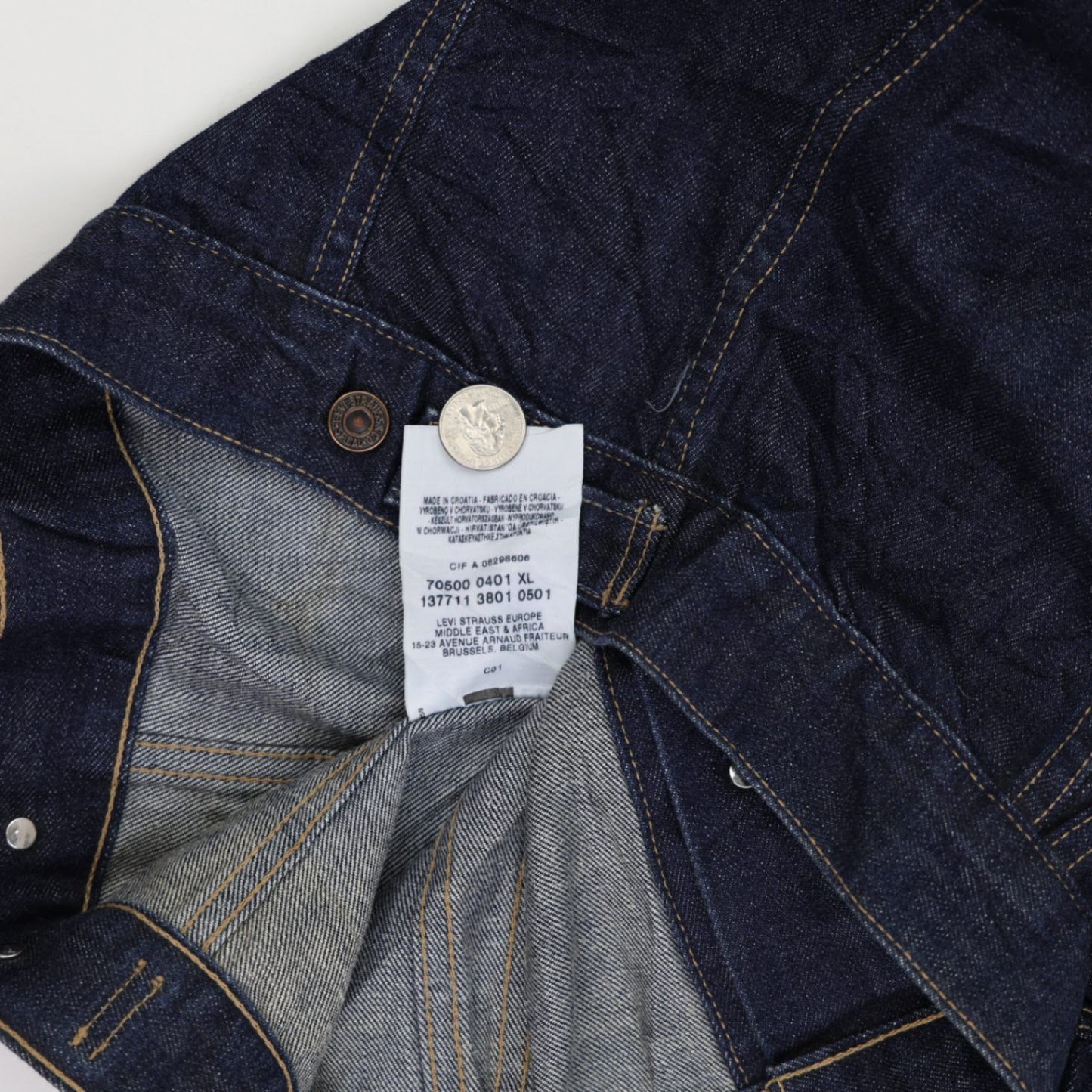 Levi's Vintage 70500 04 Denim Jacket Blue XL Cotton Unisex