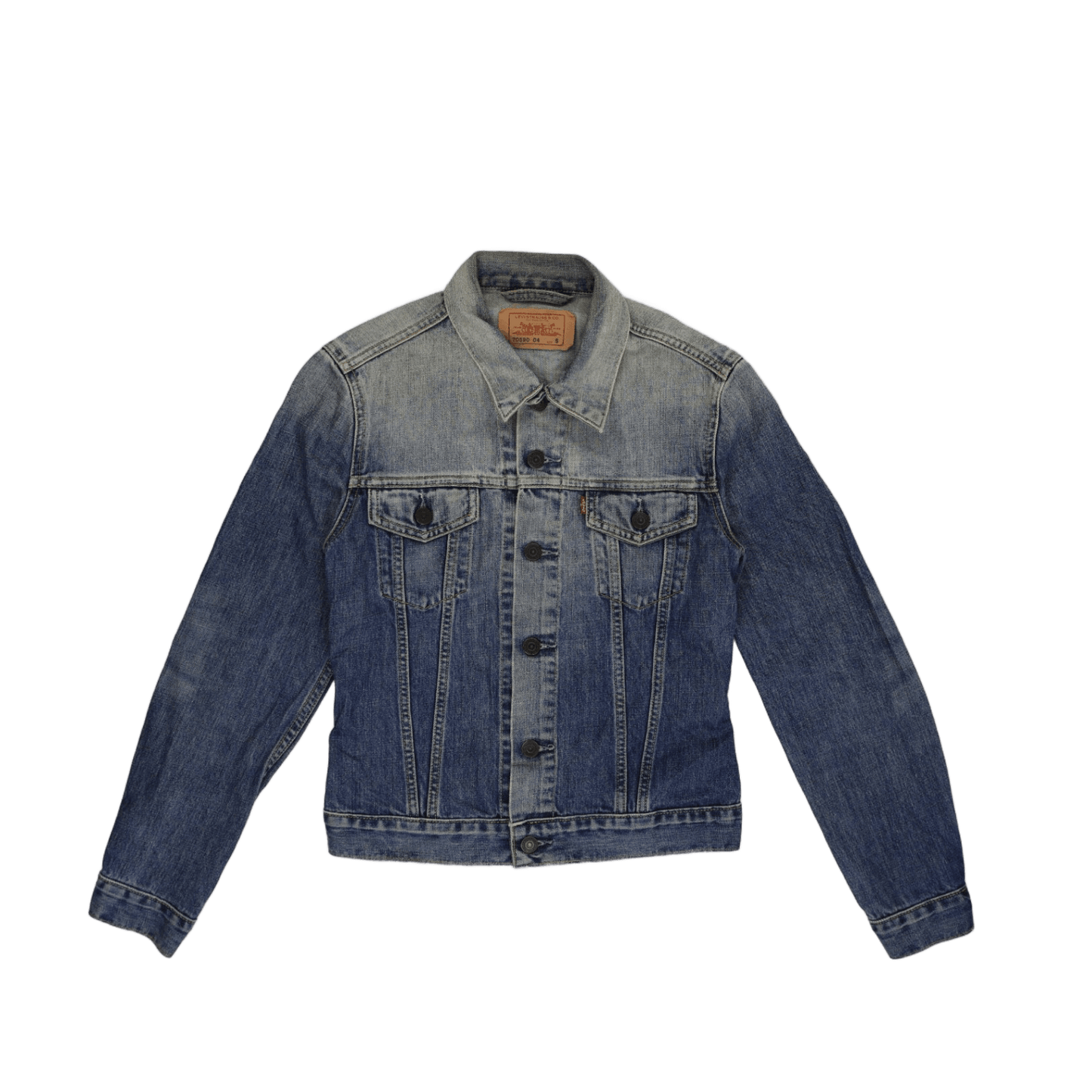 Levi’s Strauss Vintage Blue Denim Trucker Jacket Size Small Cotton