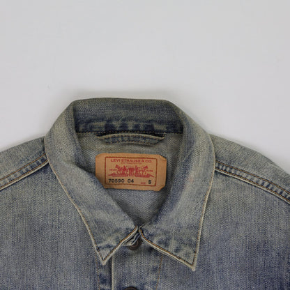 Levi’s Strauss Vintage Blue Denim Trucker Jacket Size Small Cotton