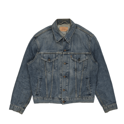 Levi's Vintage 70550 Blue Denim Trucker Jacket Size L Cotton