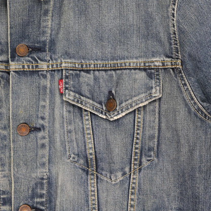 Levi's Vintage 70550 Blue Denim Trucker Jacket Size L Cotton