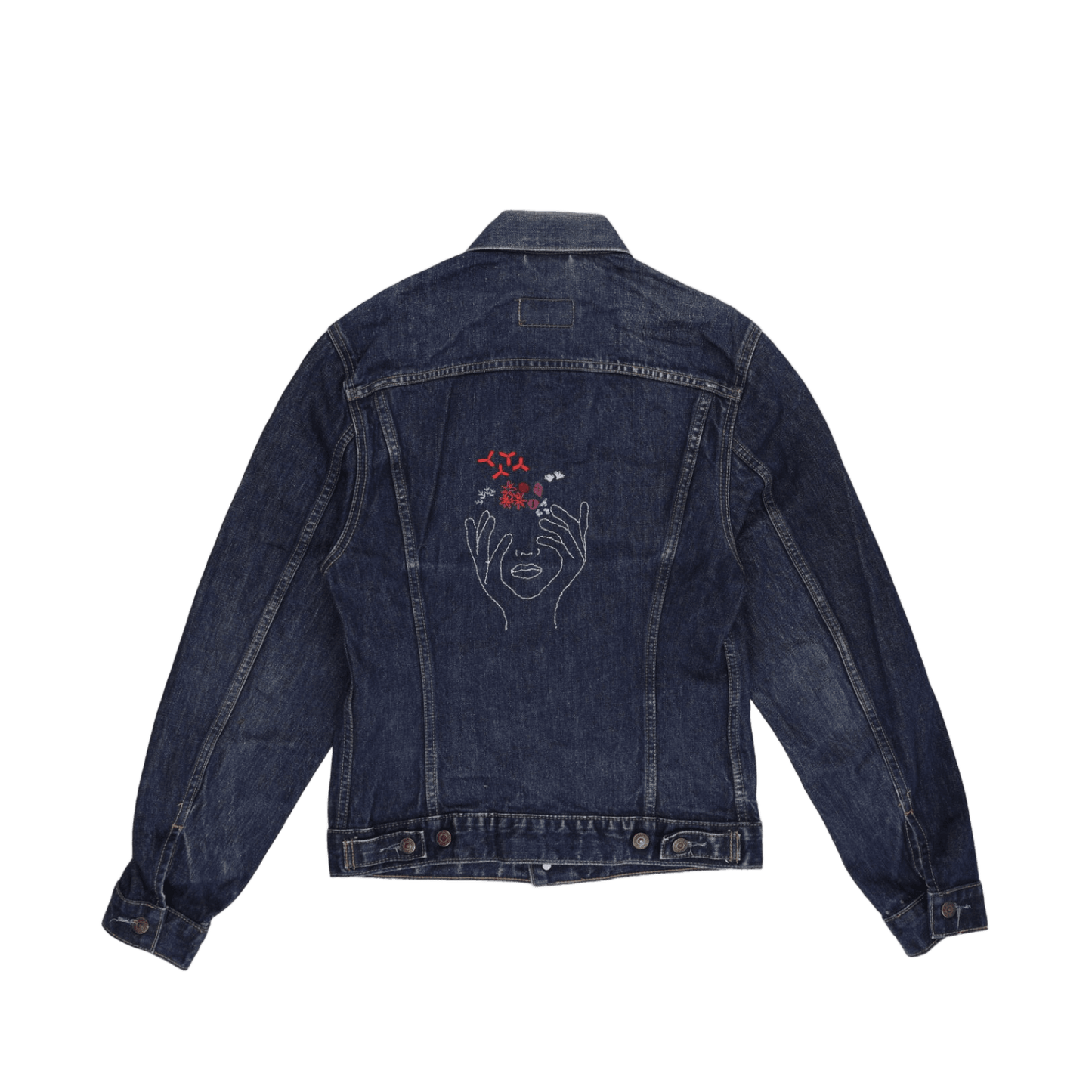 Levi's 70500 Vintage Embroidered Denim Jacket Mid Blue Medium Cotton Unisex