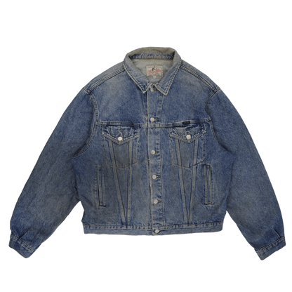 Wrangler Vintage Blue Denim Jacket XL Cotton Denim Collared