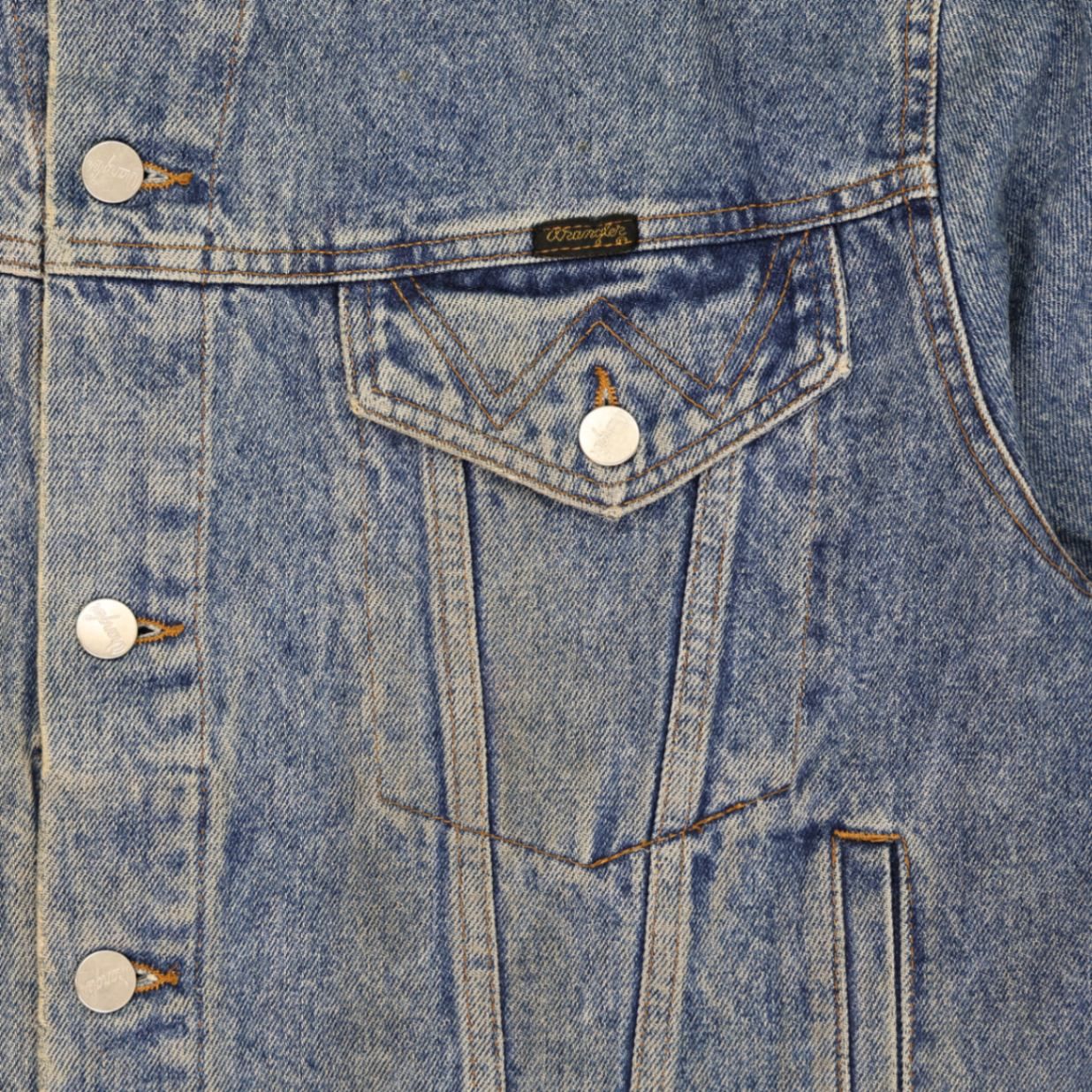 Wrangler Vintage Blue Denim Jacket XL Cotton Denim Collared