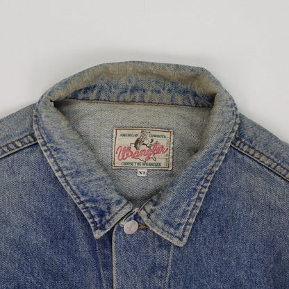 Wrangler Vintage Blue Denim Jacket XL Cotton Denim Collared