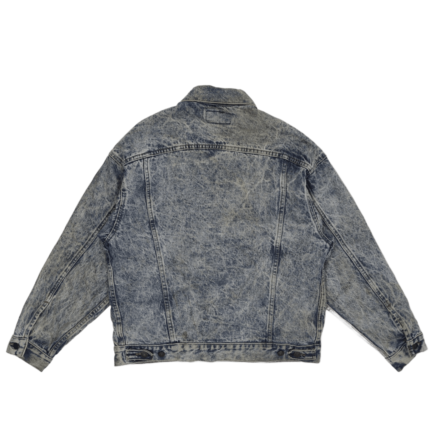 Levi's Vintage Acid Wash Denim Jacket Blue Unisex Size L Cotton