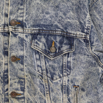 Levi's Vintage Acid Wash Denim Jacket Blue Unisex Size L Cotton